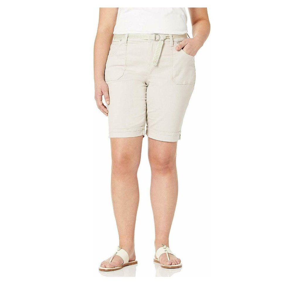 Women's Bermuda Shorts Gloria Vanderbilt Mia Belted size 24W NEW